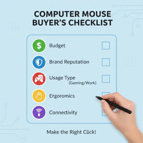 A detailed buying guide checklist for selecting a computer mouse