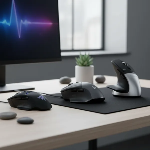 A curated selection of top-rated computer mice for various uses, showcasing modern designs